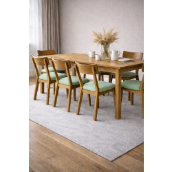 PRODUCENT Krzesło Dębowe KR-202 Tkanina Kolor Miętowy